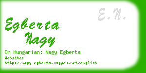egberta nagy business card